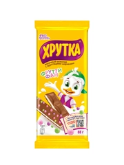Шоколад молочный Хрутка ФруттиФан, с хрустящими шариками, 88 г