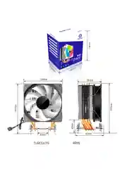 Кулер для процессора с вентилятором 120 мм и подсветкой HiFrost P400, 4 Тепловые трубки 175W