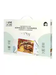 Алмазная мозаика Три совы "Золотая осень", холст на деревянном подрамнике, 30х40 см