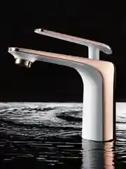 Белый смеситель для раковины Ledeme L1074WR