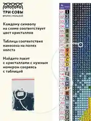 Алмазная мозаика Три совы "Мельницы", холст, 50х70 см