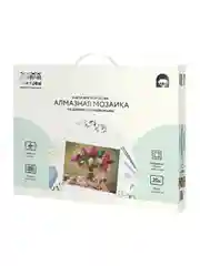 Алмазная мозаика Три совы "Букет сирени", холст на деревянном подрамнике, 40х50 см