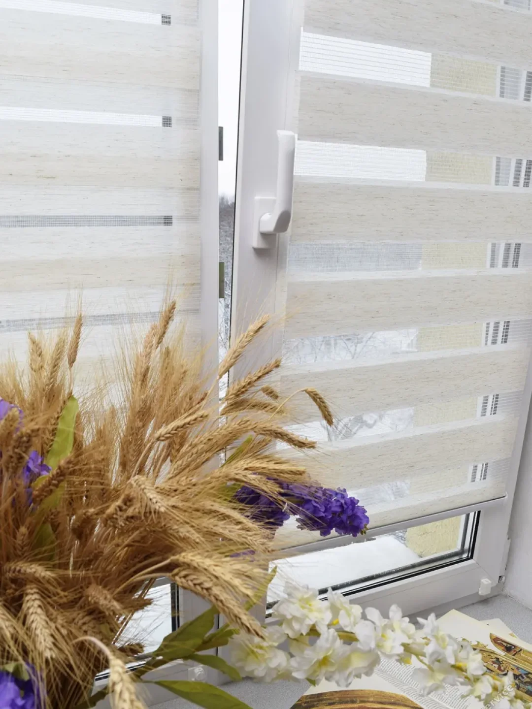 Рулонная штора 50х160 ECODECOR День/ночь натуральный лен