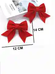 Фуксия новогоднее ёлочное украшение "Бант" 12 шт ( 5х5 см)