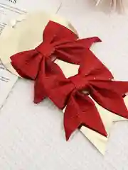 Фуксия новогоднее ёлочное украшение "Бант" 12 шт ( 5х5 см)