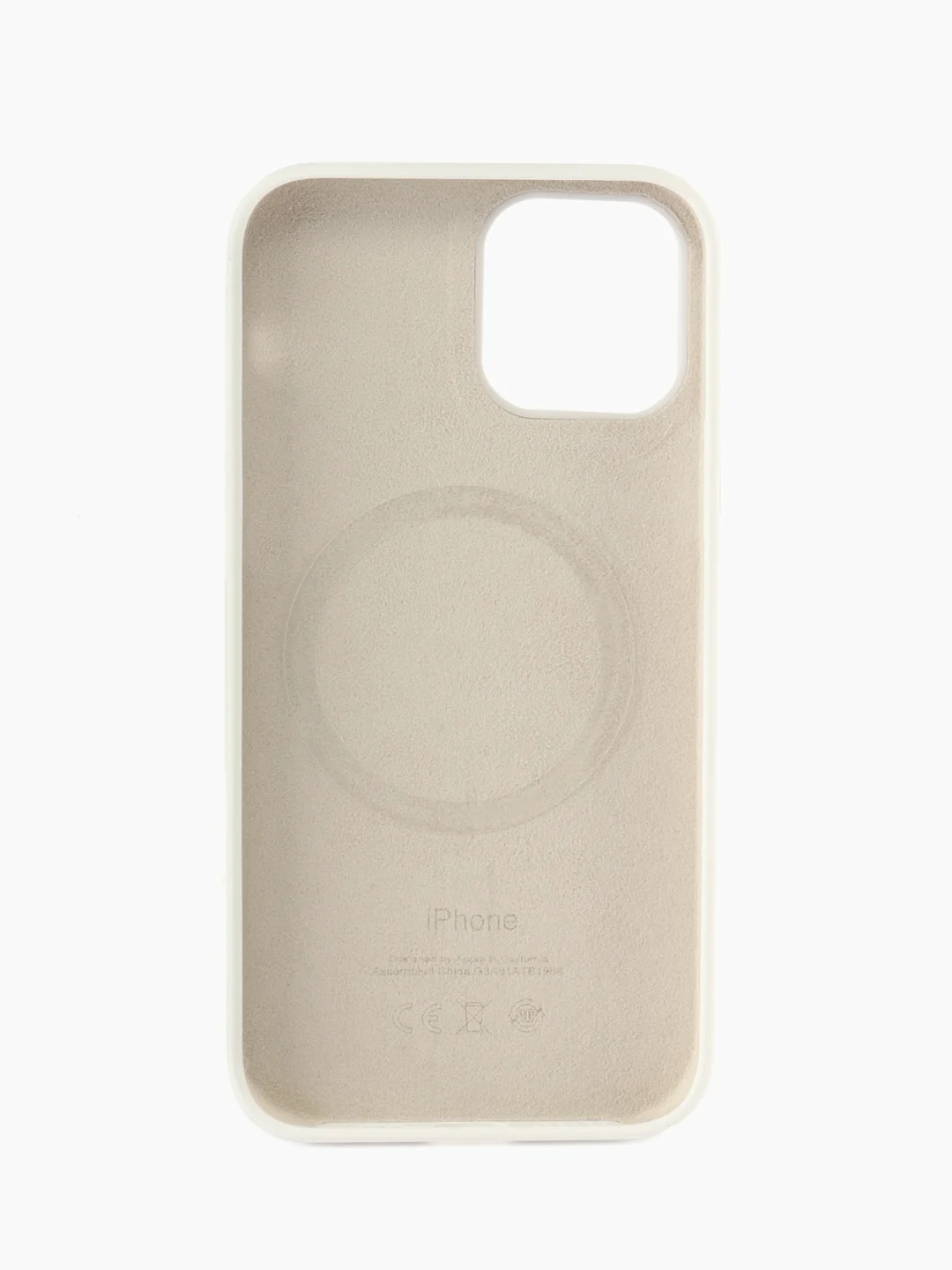 Белый силиконовый чехол Silicone Case MagSafe для iPhone 12/12 Pro (с магсэйф)