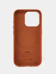 Коричневый кожаный чехол Leather Case для iPhone 15 Pro с функцией MagSafe