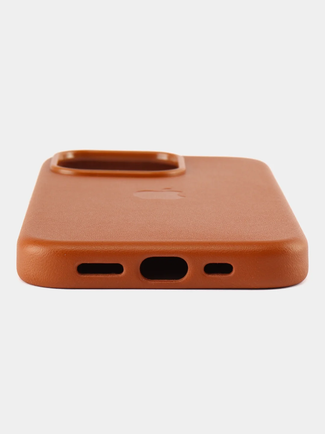 Коричневый кожаный чехол Leather Case для iPhone 15 Pro с функцией MagSafe