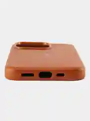 Коричневый кожаный чехол Leather Case для iPhone 15 Pro с функцией MagSafe