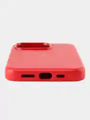 Красный кожаный чехол Leather Case для iPhone 15 Pro с функцией MagSafe