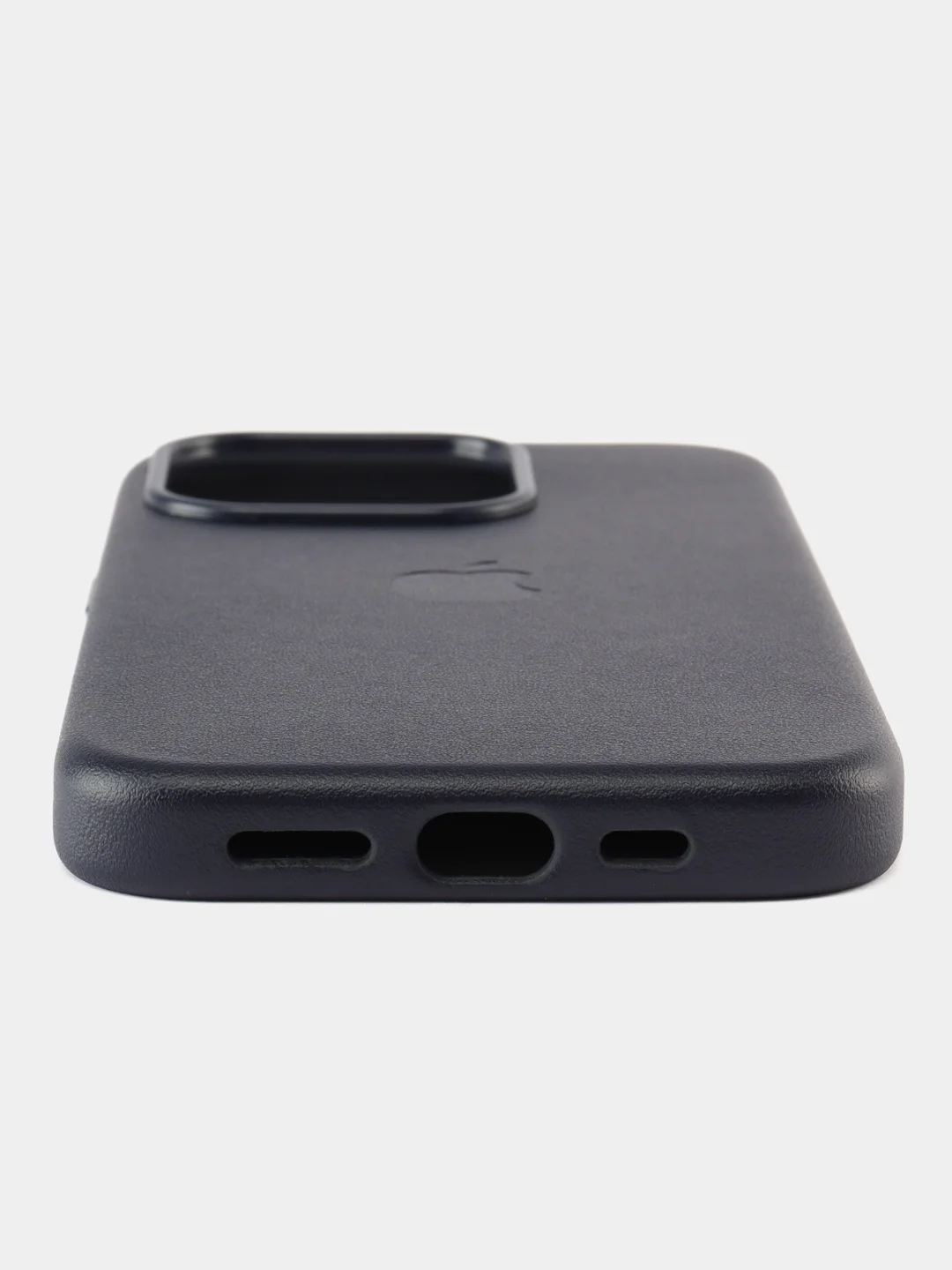 Темно-синий кожаный чехол Leather Case для iPhone 15 Pro с функцией MagSafe