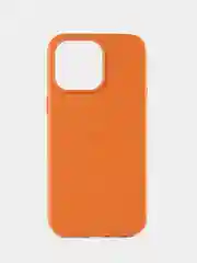 Оранжевый кожаный чехол Leather Case для iPhone  15 Pro Max с функцией MagSafe
