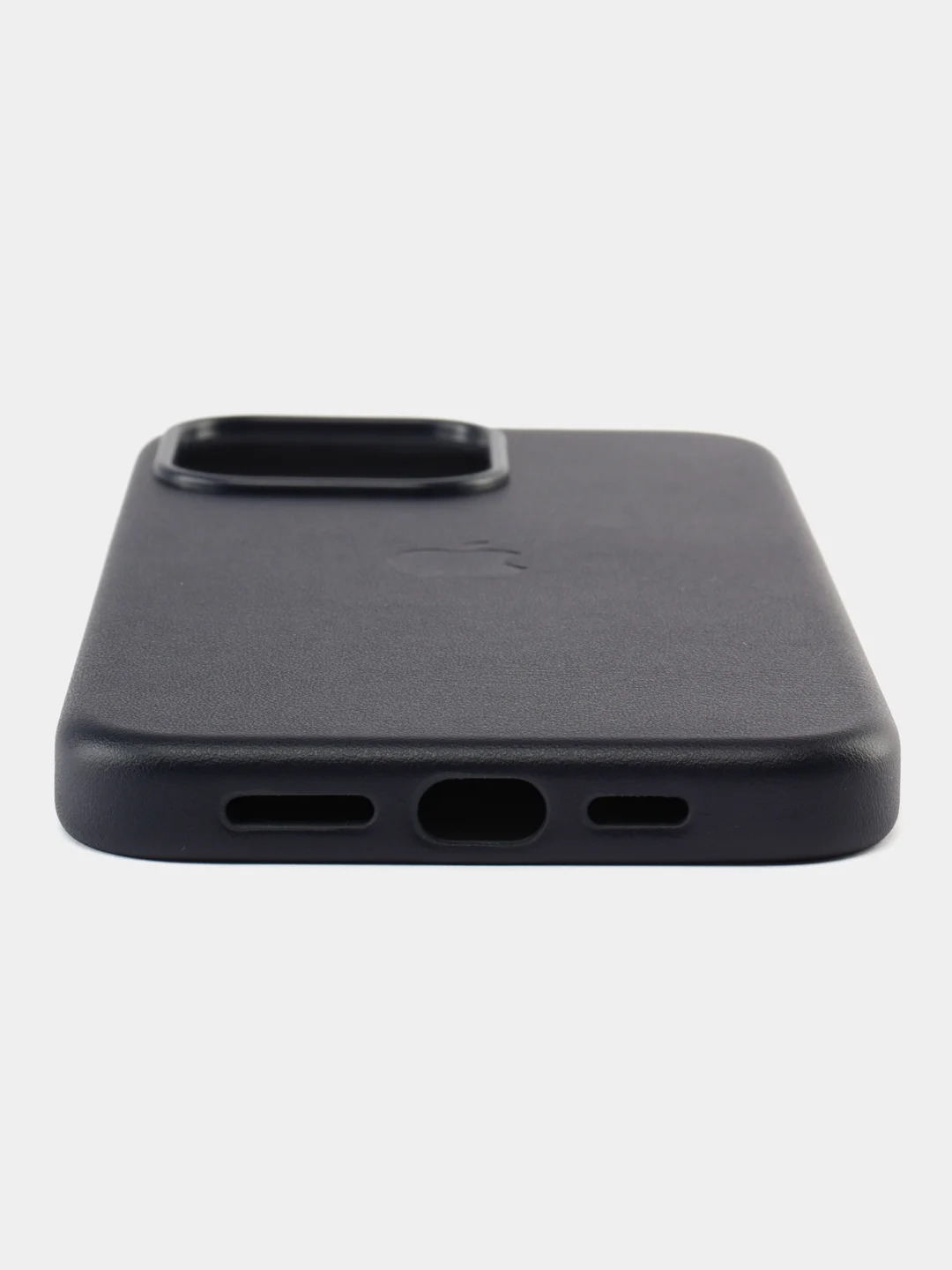 Темно-синий кожаный чехол Leather Case для iPhone  15 Pro Max с функцией MagSafe
