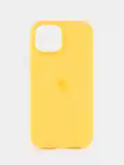 Желтый силиконовый чехол MagSafe для iPhone 15