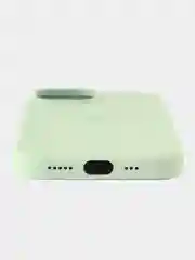 Мятный силиконовый чехол MagSafe для iPhone 15