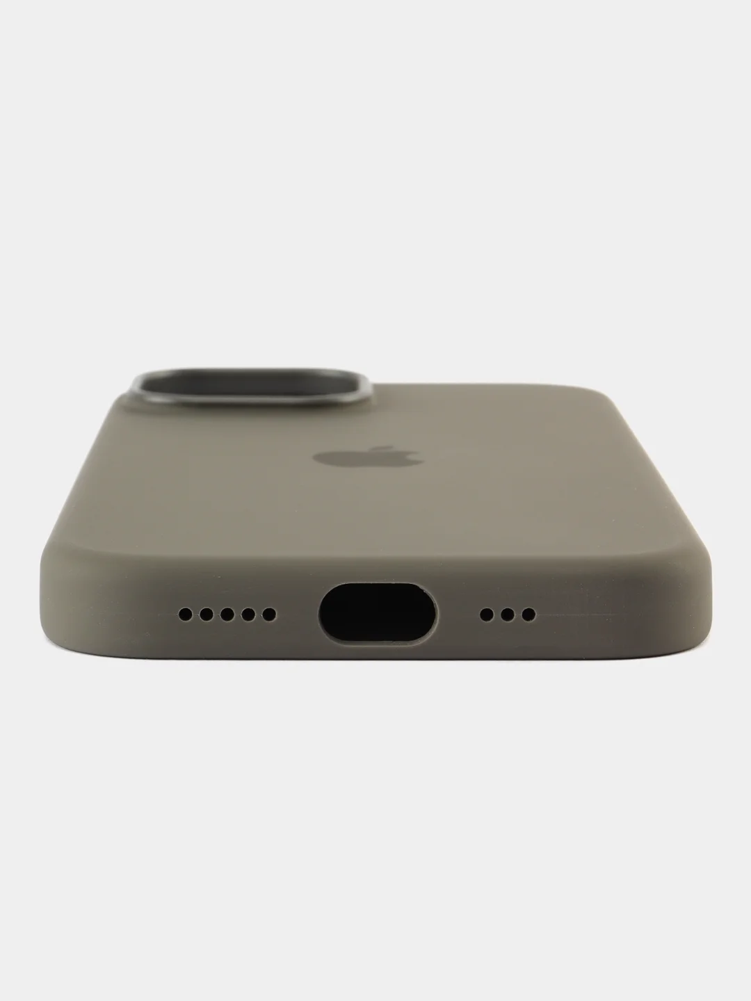 Серый силиконовый чехол MagSafe для iPhone 15