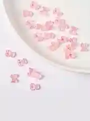 Пастельно-коралловый объемные фигурки для маникюра / Стразы для 3D дизайна ногтей