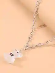 Серебряный подвеска цепочка на шею с мишкой