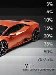 Пленка тонировочная "MTF Original" в тубе "Premium" 10% Сharcol (0.75м х 3м)