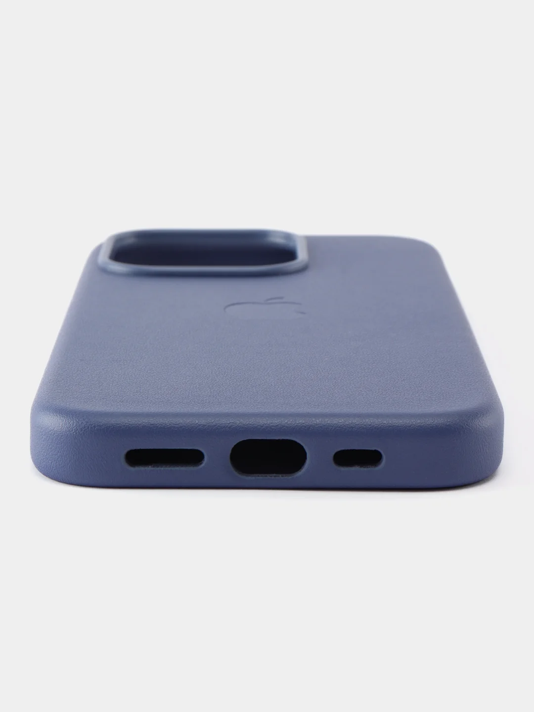 Голубой кожаный чехол Leather Case для iPhone 15 Pro с функцией MagSafe