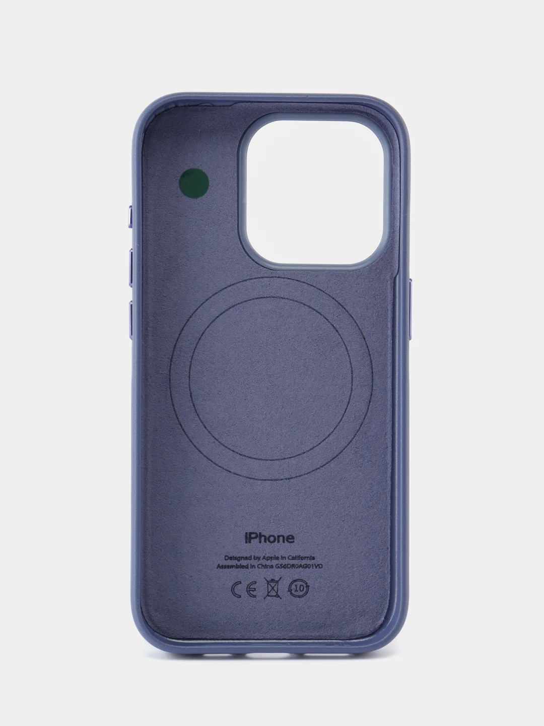 Голубой кожаный чехол Leather Case для iPhone 15 Pro с функцией MagSafe