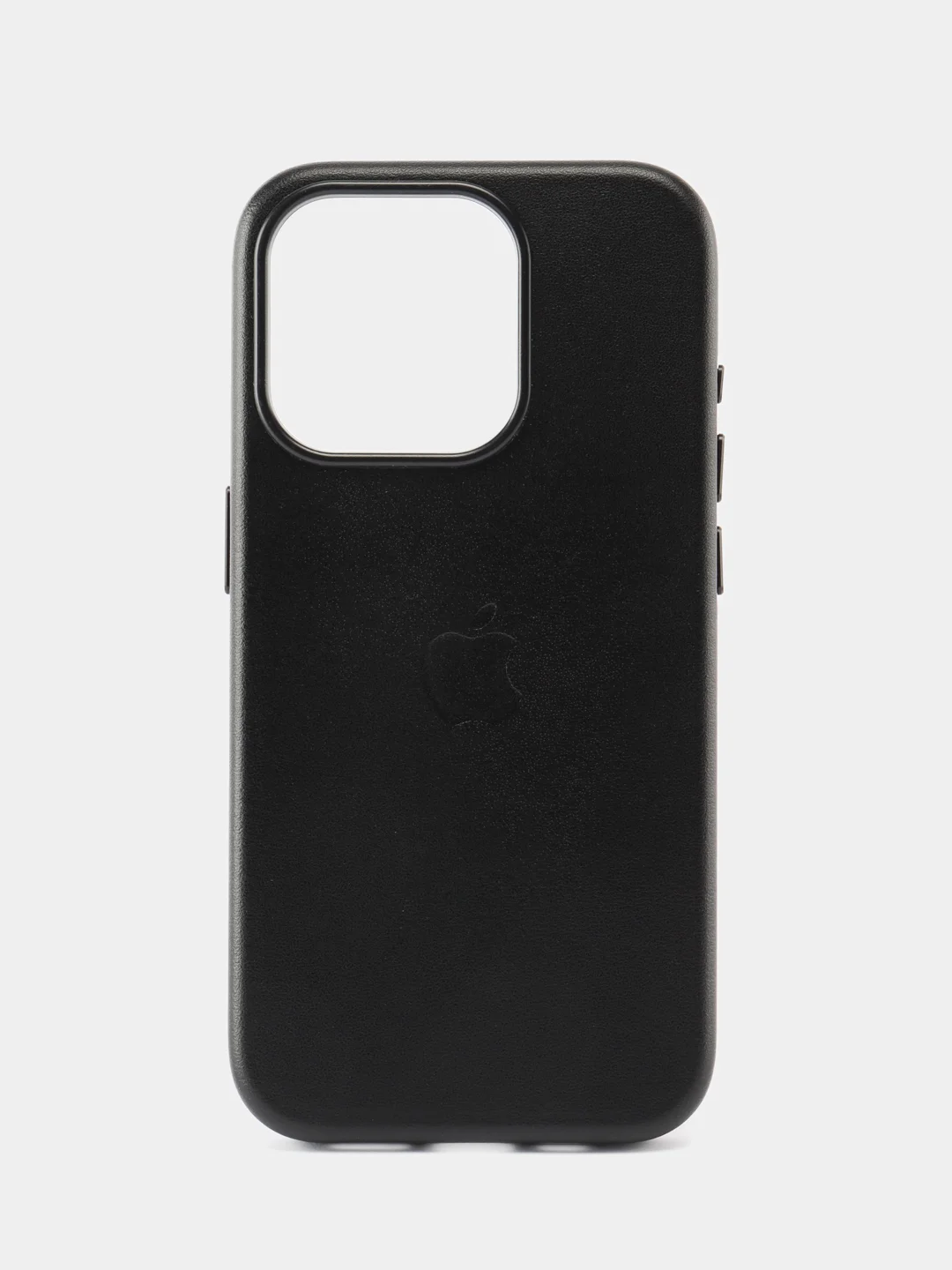 Черный кожаный чехол Leather Case для iPhone 15 Pro с функцией MagSafe