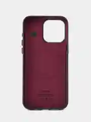 Тёмно-бордовый кожаный чехол Leather Case для iPhone  15 Pro Max с функцией MagSafe