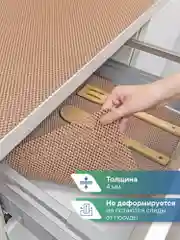 Коричневый коврик универсальный для кухни и ванной "Вельвет" 50х150 см, ВИЛИНА