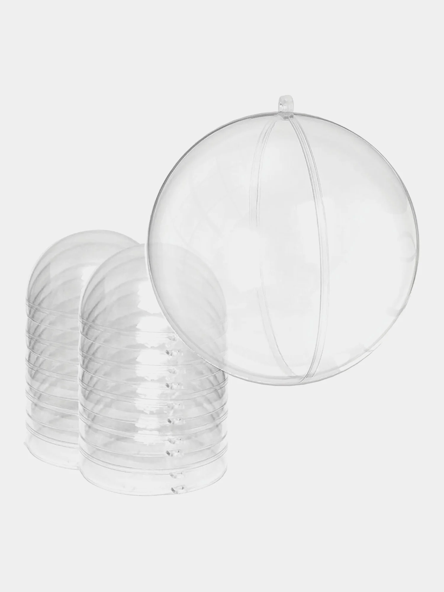 Пластиковые шарики Brauberg Hobby, 665395, шары заготовки для елочных игрушек, 10 шт 10 см