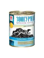Влажный корм для собак Zoogurman Телятина с индейкой, 350 г
