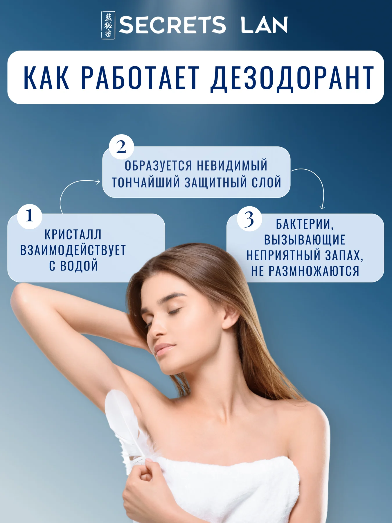 Дезодорант минеральный кристалл, без запаха, 120 г