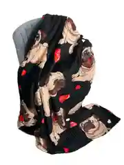 Плед 180х200 корги, капибара, новогодние,мопсы