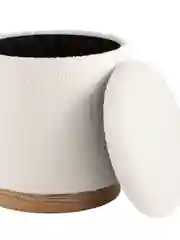 Белый пуф с ящиком Холли