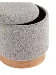 Серый пуф с ящиком Холли