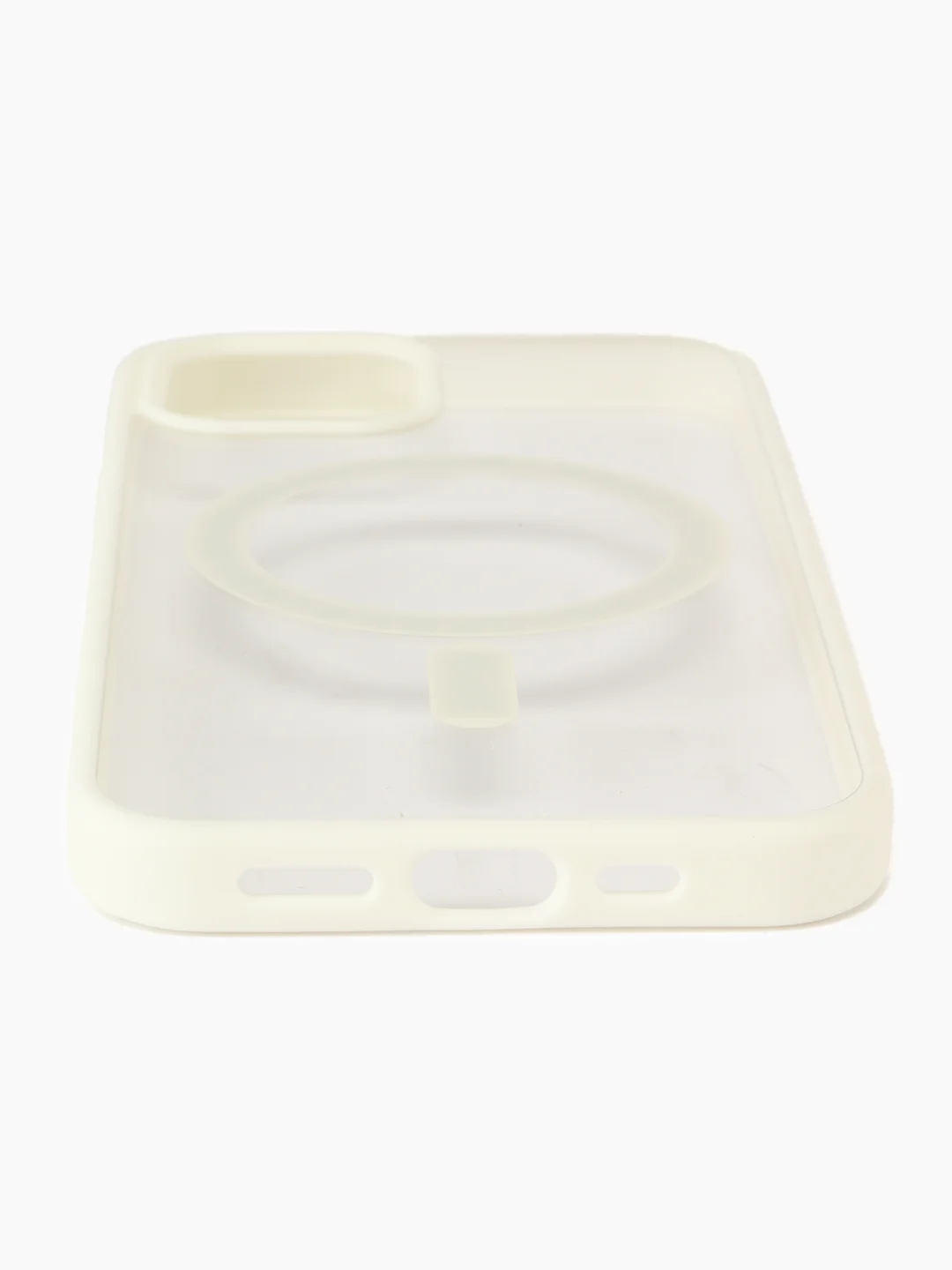 Белый чехол MagSafe для iPhone (Айфон) 11, 12, 13, 14, 15 Pro, Max, прозрачный, разноцветный