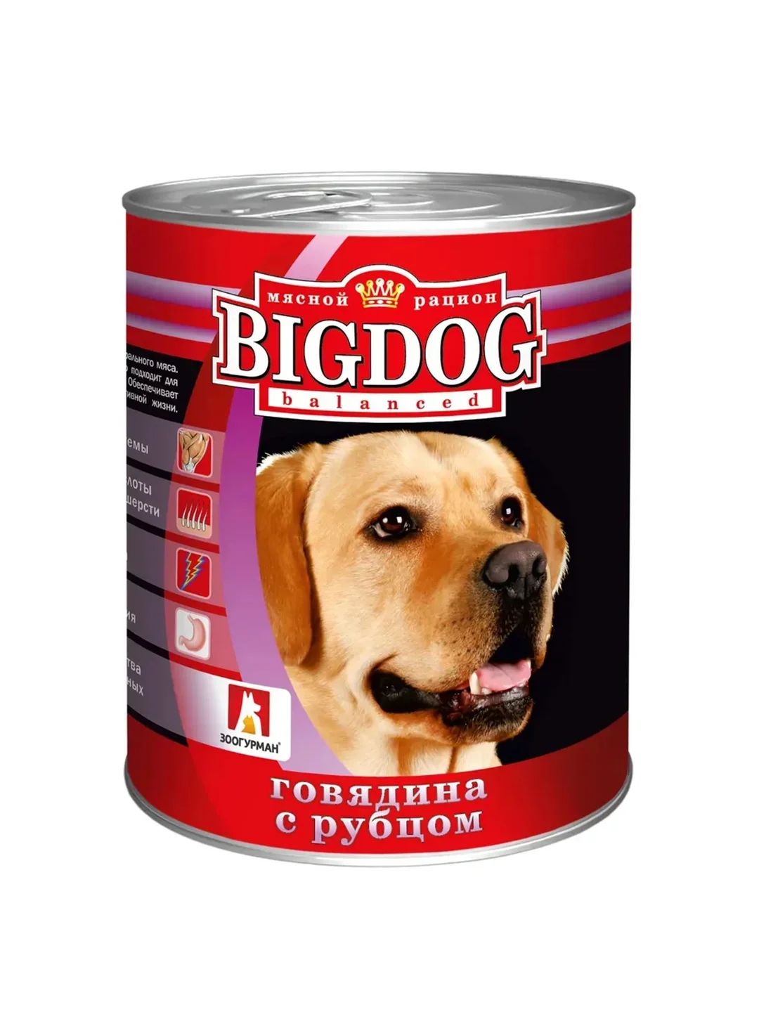 Влажный корм для собак Зоогурман BIG DOG Premium, Говядина, 850 г