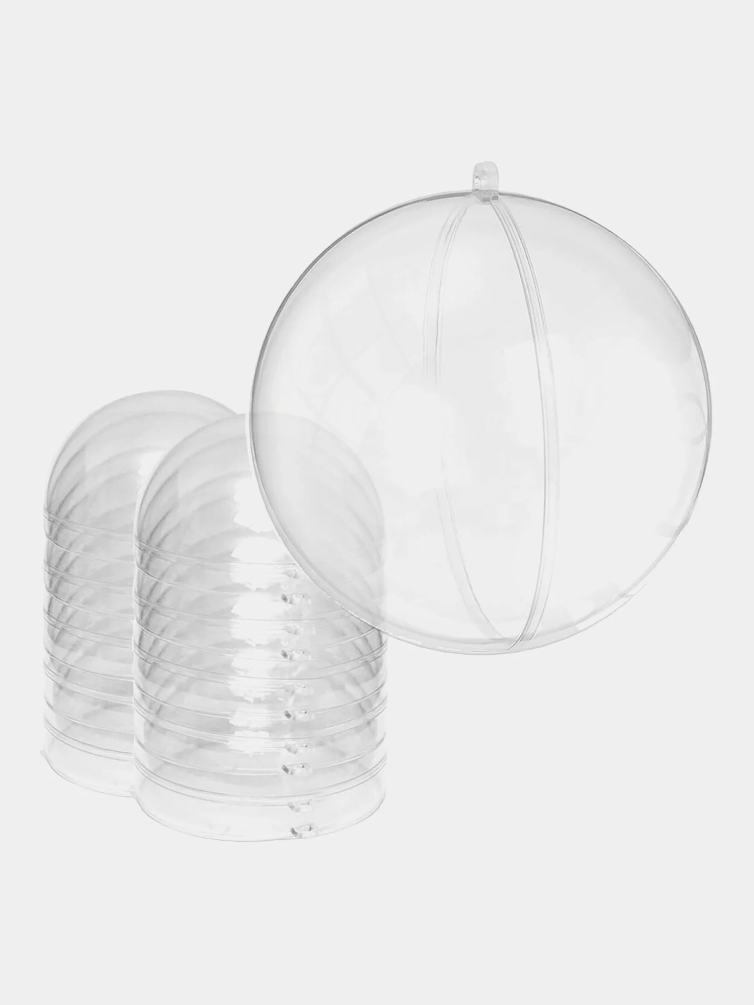 Пластиковые шарики Brauberg Hobby, 665392, шары заготовки для елочных игрушек, 10 шт, 8 см