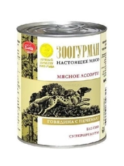 Влажный корм для собак Zoogurman Говядина с печенью, 750 г