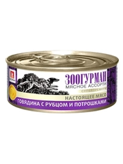 Влажный корм для собак Зоогурман, Говядина с рубцом и потрошками, 100 г