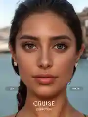 Цветные контактные линзы MAGESTIC серые Santorini, 1 пара 14.2 мм