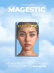 Цветные контактные линзы MAGESTIC голубые Sky Blue, 1 пара 14.2 мм