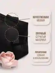 Черный набор косметичек 3 штуки, косметичка сетчатая, органайзер дорожный, косметичка