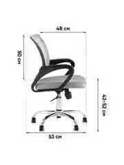 Серый кресло офисное TopChairs Simple New