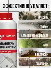 Средство от плесени на стенах и в ванной комнате, концентрат, 1 л