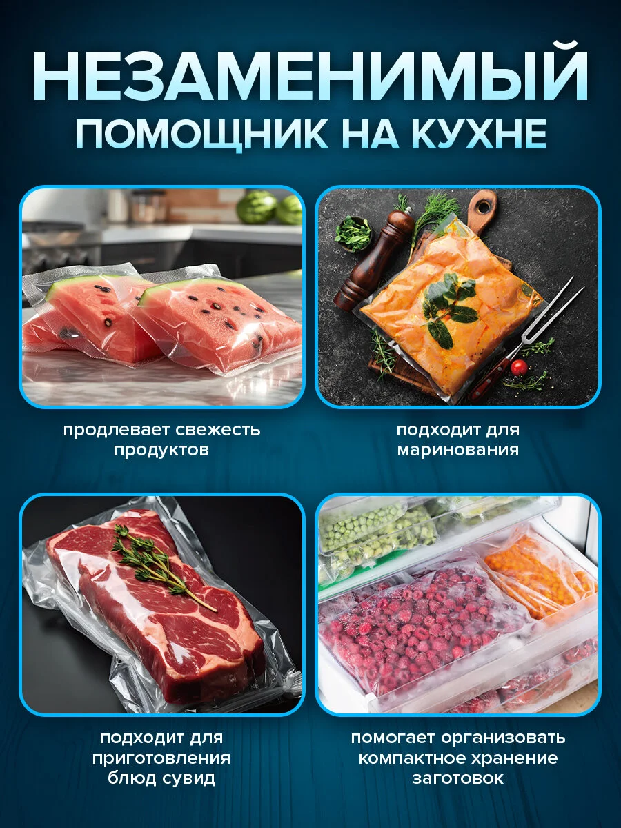 Вакууматор Sonnen, 456337, вакуумный упаковщик, набор с 5 пакетами, 85 Вт, пайка до 30 см