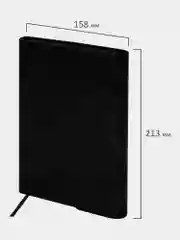Ежедневник с магнитным клапаном BRAUBERG Magnetic X, недатированный, под кожу, А5, черный