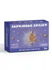 Акриловые краски для дерева, керамики и гипса "Металлик", 6 цветов