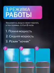 Угольный увлажнитель воздуха с подсветкой