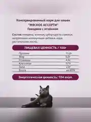 Влажный корм для кошек Zoogurman Говядина с ягненком, 250 г