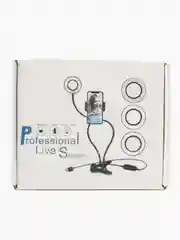 Кольцевая светодиодная селфи лампа с держателем для смартфона Professional Live Steam